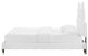 Tufted Platform Bed Frame, King Size, Velvet, White, Modern Contemporary