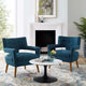 Armchair Accent Chair, Set of 2, Fabric, Navy Blue, Modern, Lounge Hospitality