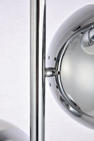 Midcentury Modern Chrome And Frosted White 3-Light Floor Lamp