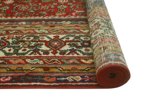 Fine Vintage Distressed Albertin Red/Ivory Rug, 6'8 x 9'10