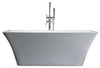 Lexora Vinter 59" Freestanding Bathtub With Chrome Drain