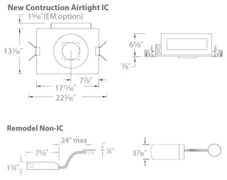 WAC Volta 4.5" LED 25W NC Chi Plen Recess, Lutron, SQ Trim