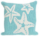Frontporch Starfish Indoor/Outdoor Pillow 18" Square, Aqua