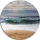 Blue Waves And Blue Sky, Seashore Disc Metal Artwork, 36"