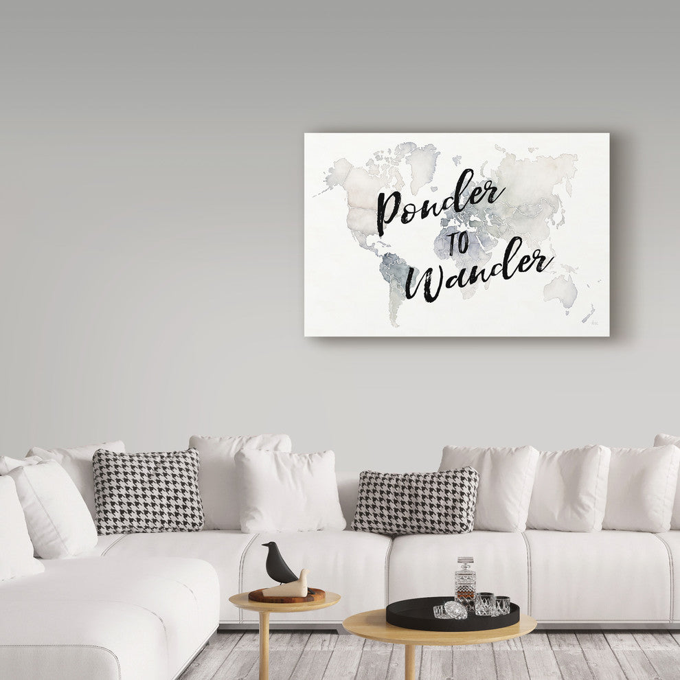 Laura Marshall 'Watercolor Wanderlust Ponder' Canvas Art, 24"x16"