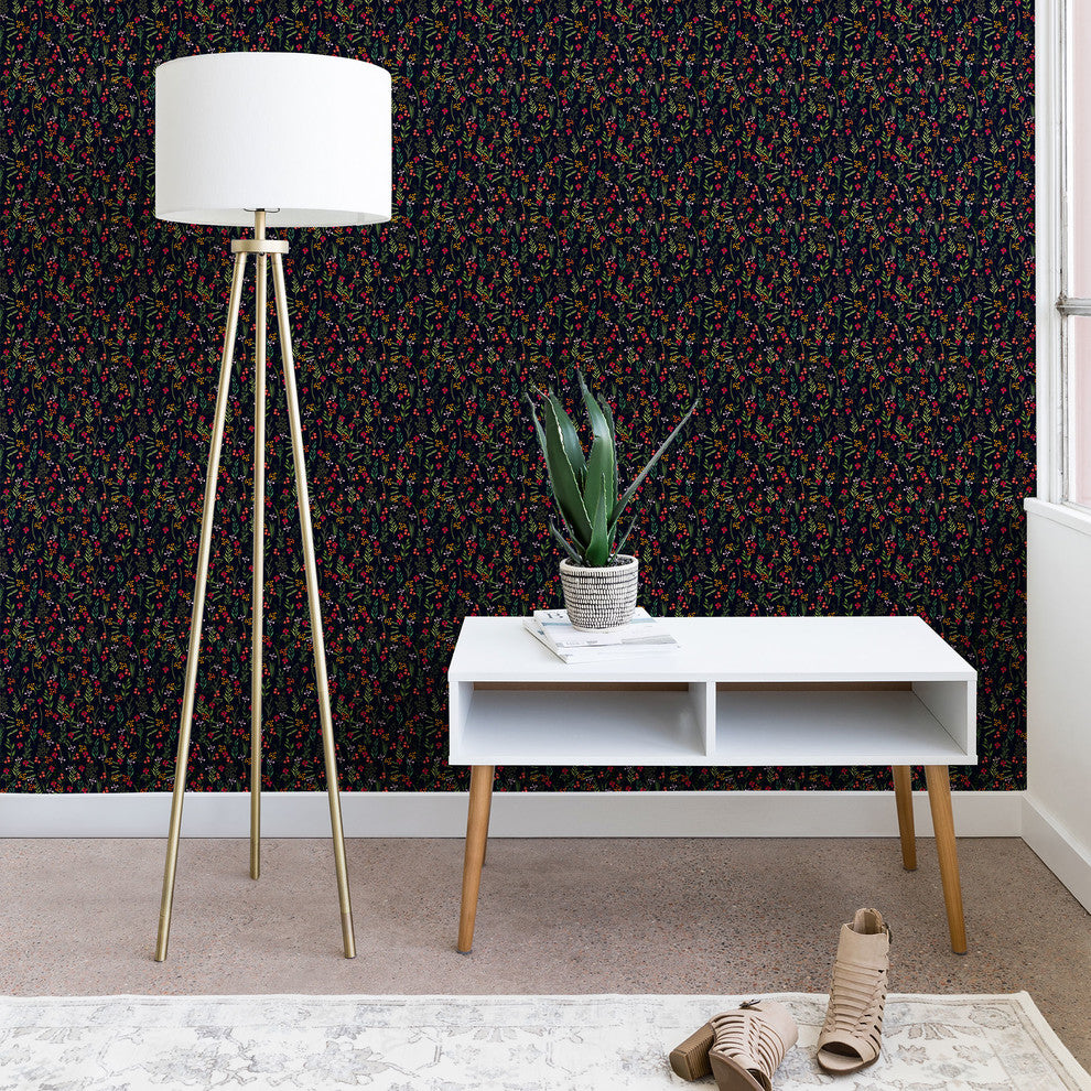 Deny Designs Iveta Abolina Margaux Wallpaper, Black, 2'x4'