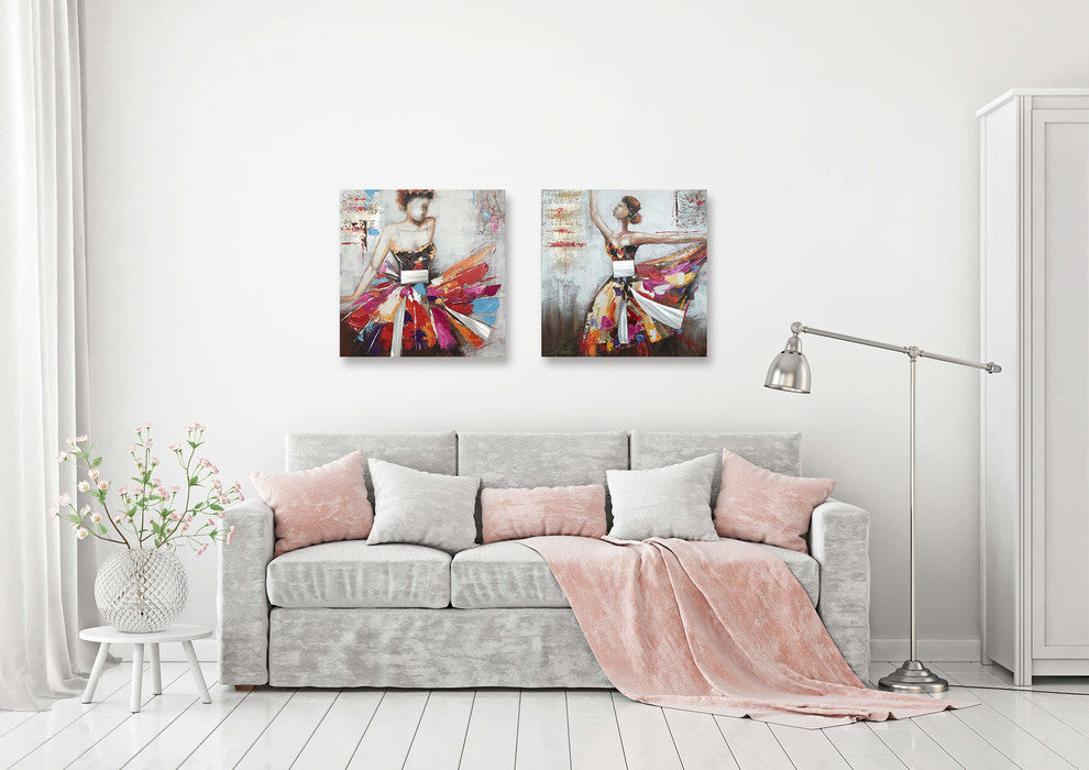 "Her Vividness" Abstract Hand Painted Canvas Art
