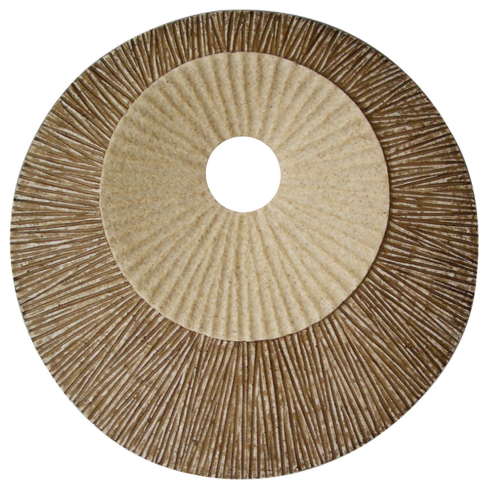 Round Double Layer Ribbed Wall Plaque 27"x3"