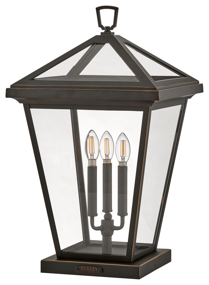 Hinkley Alford Place 25.75" Large Pier Mount Lantern, Oil Rubbed Bronze