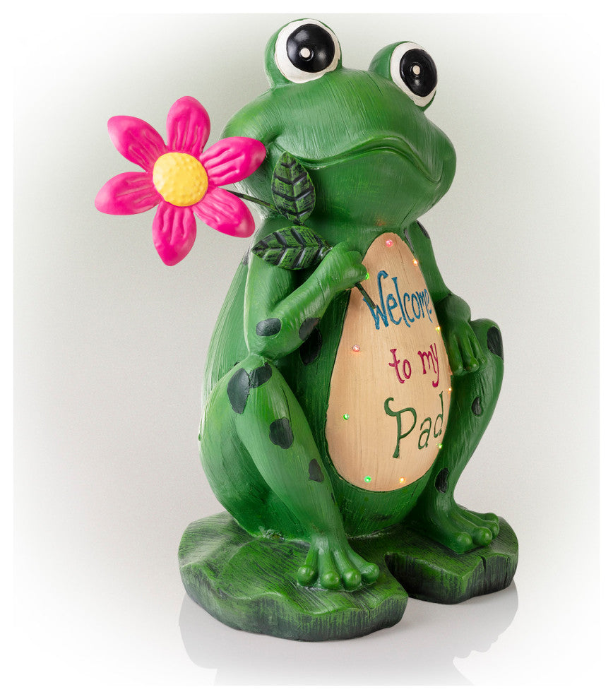 Welcome To My Pad' Frog Statuary, 18"