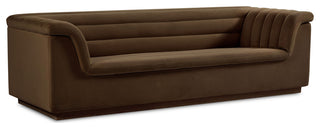 Cascade Upholstered Set, Brown, Velvet, Sofa