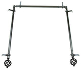 Walter Multi Angle Ceiling Rod 48-84 inch, Black, Three Sided