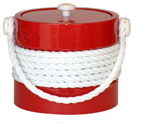 Rope 3-Quart Ice Bucket, Red