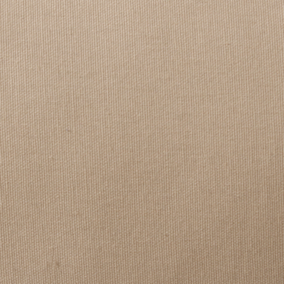 Ox Bay Handwoven Tan/White Bordered Organic Cotton Pillow Cover, 14"x36"