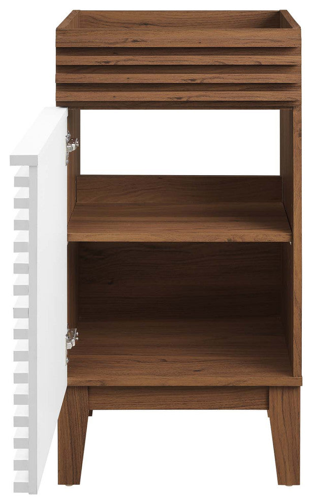 Render 18" Bathroom Vanity Cabinet, White Walnut