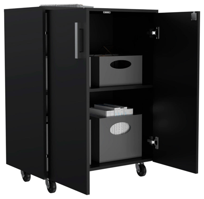 3 Drawers Storage Cabinet Lions, Garage, Black