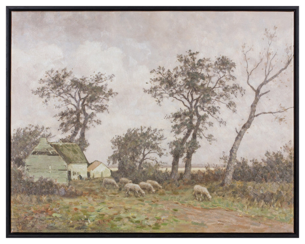 Framed Farm Canvas Wall Art 28"L