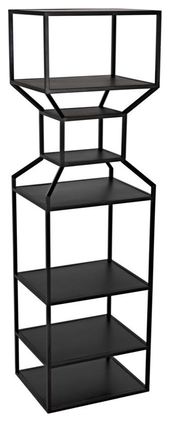 Downtown A Bookcase, Black Metal