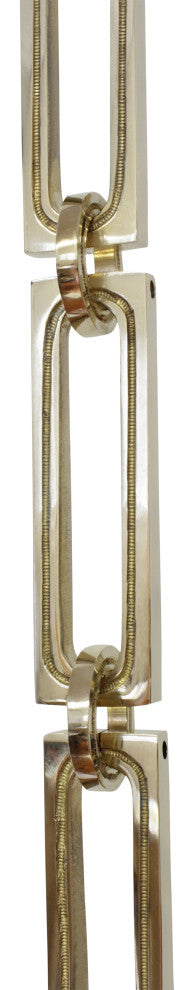 Brass Large Rectangle Chandelier Chain, 2 Sizes, Polished Brass, H103