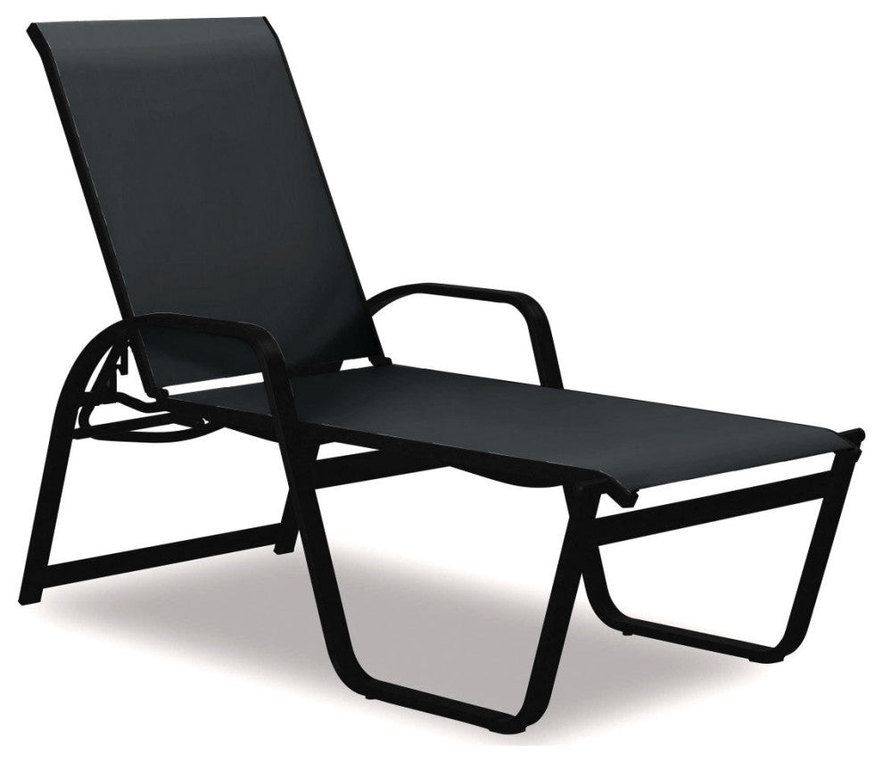 Aruba II 4-Position High Bed Chaise, Textured Black, Black