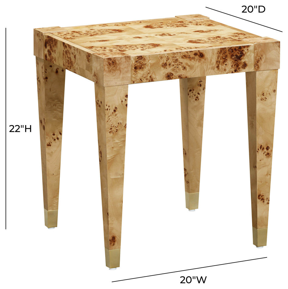 Brandyss Burl End Table, Natural