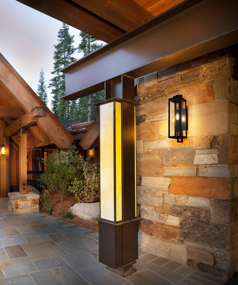 Home Living 5" Outdoor Wall Sconce, Black