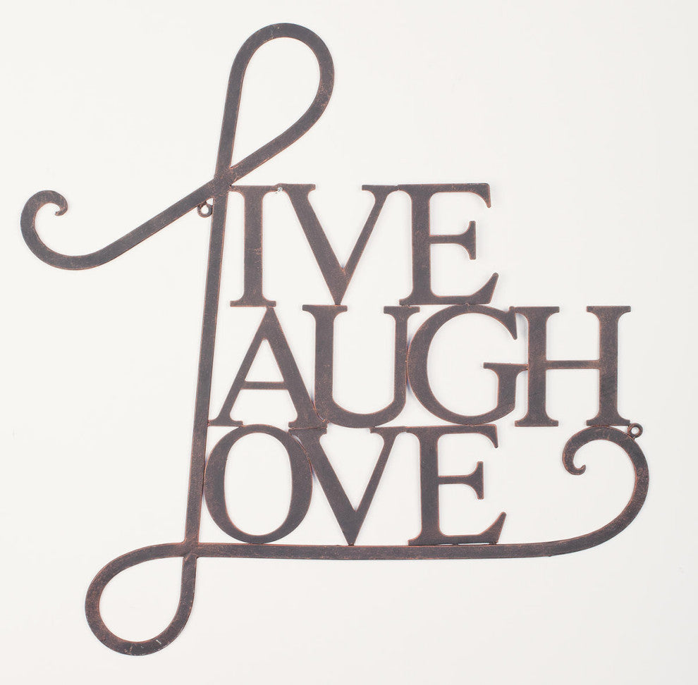 Live, Laugh, Love Wall Decor, Antique Copper