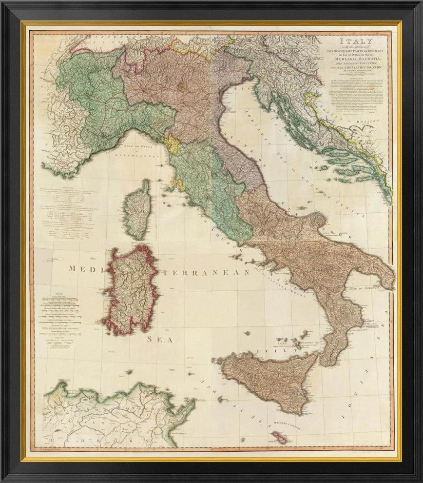 "Composite: Italy, 1800" Framed Canvas Giclee by L. Delarochette, 35x40"