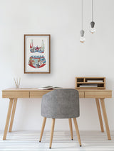 "Perfect Beach Look" Framed Painting Print, 8x12