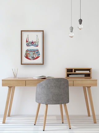 "Perfect Beach Look" Framed Painting Print, 8x12