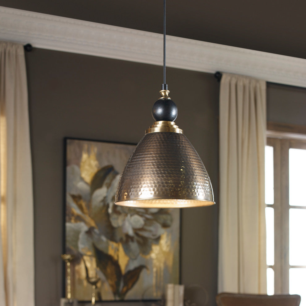 Uttermost Adastra 1-Light Antique Brass Pendant, 22052