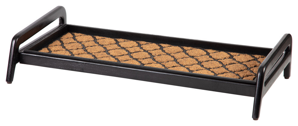 Single-Tier Black Stand With 3-Pair Rubber Boot Tray Shangri-La