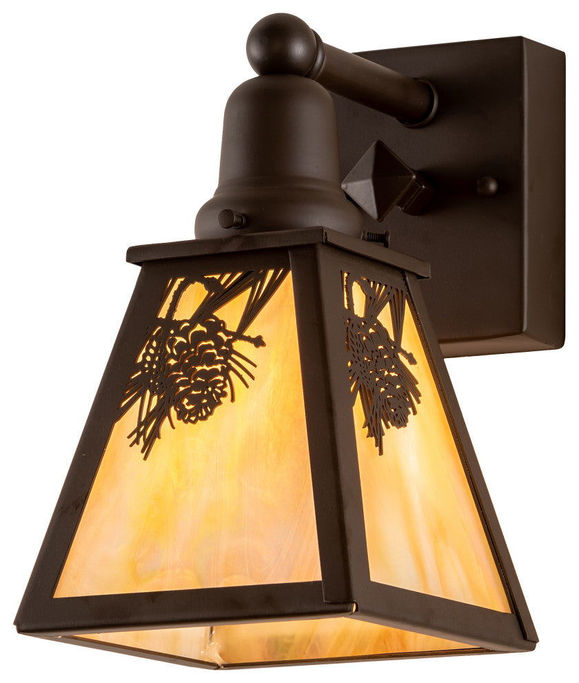 6 Wide Winter Pine Wall Sconce