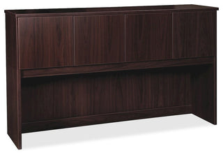Lorell Prominence Laminate Hutch Office Suite, Espresso, 66"x16"x39"