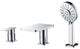 ALFI brand Polished Chrome Deck Mounted Tub Filler with Hand Held Showerhead