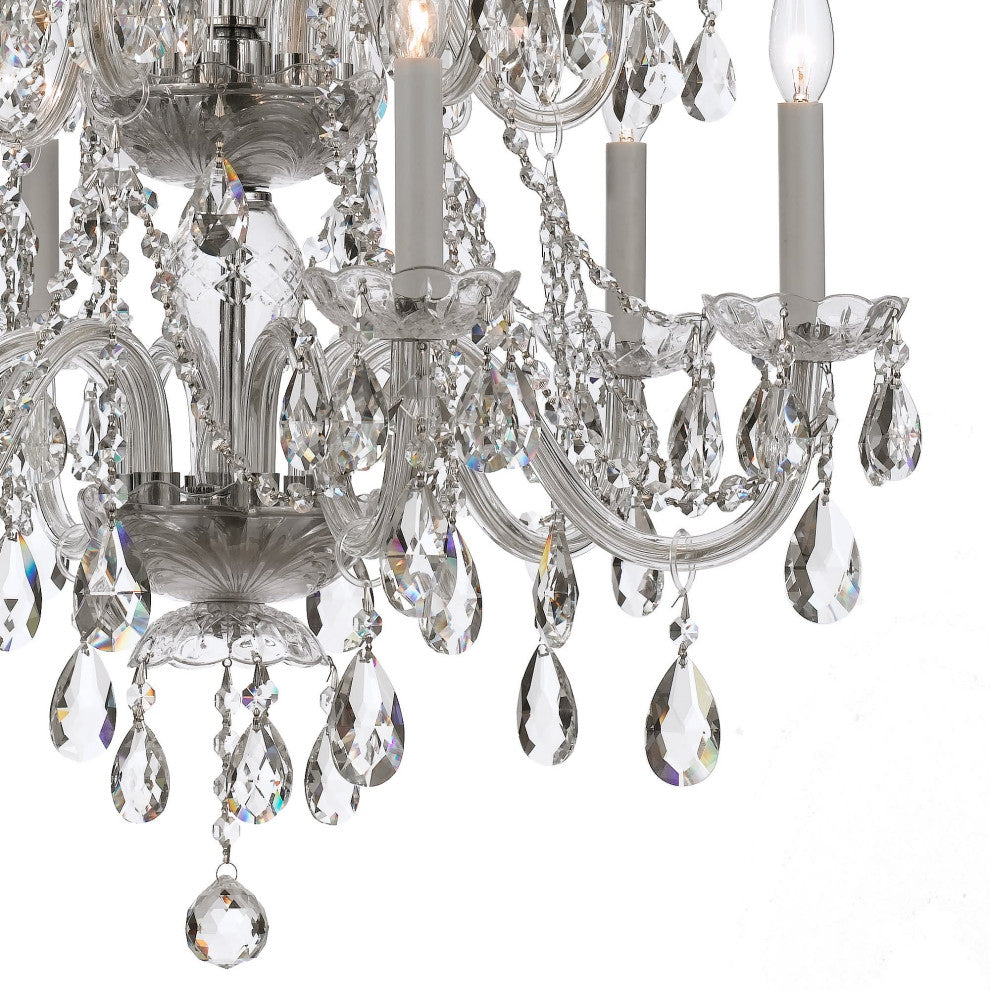 Crystorama Lighting Group 1137-CL-MWP Traditional Crystal 12 - Polished Chrome