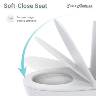Classe One-Piece Toilet Dual Flush 0.8/1.28 GPF, Glossy White