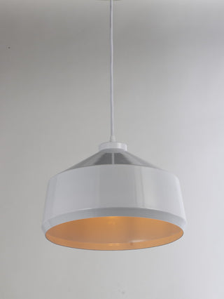 Beaut 1 Light Pendant, White, 14"x14"