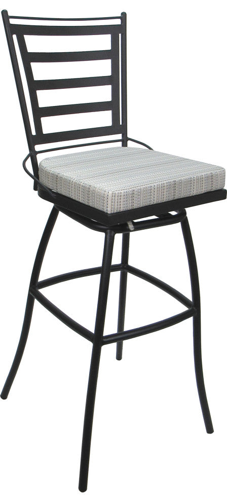 Outdoor Patio Bar Stool Jordan Without Arms, Natural Fun Gray, 34"