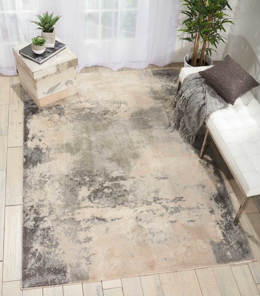 Nourison Maxell Ivory/Gray Area Rug, 9'3"x12'9"