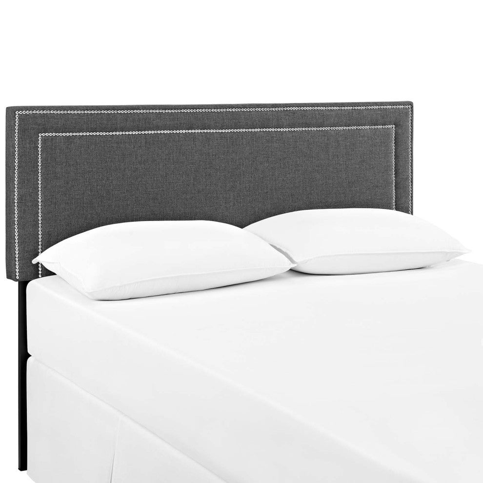 Jessamine Full Fabric Headboard, Gray