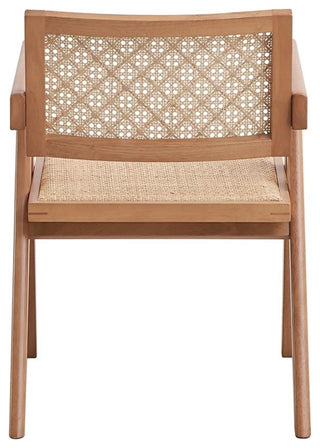ACME Furniture Velentina 18" Rattan & Wood Arm Chair in Natural (Set of 2)