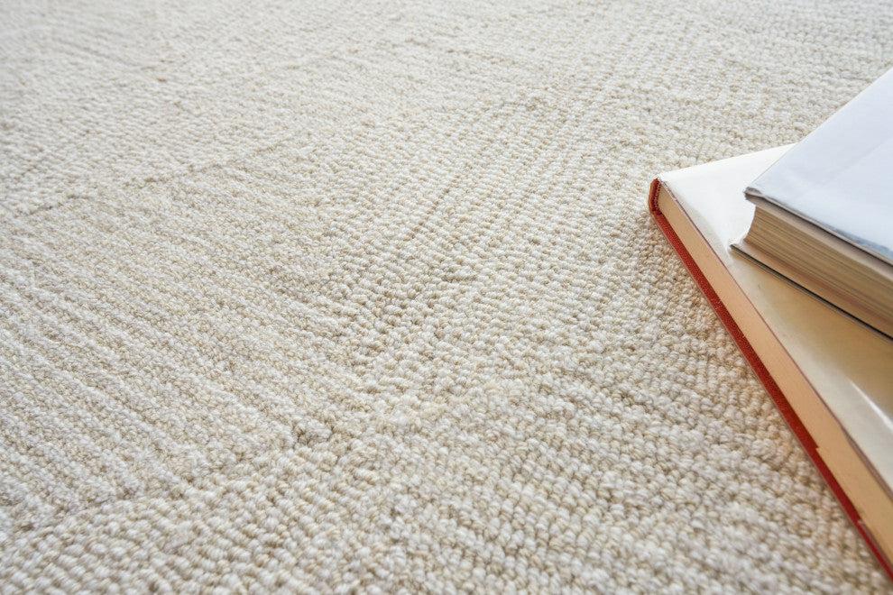 Caprice Handmade Hand-Tufted Wool Beige/Ivory Area Rug, 9'x12'