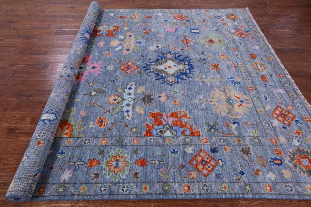 8' 1" X 10' 1" Turkish Oushak Hand Knotted Wool Rug - Q13641