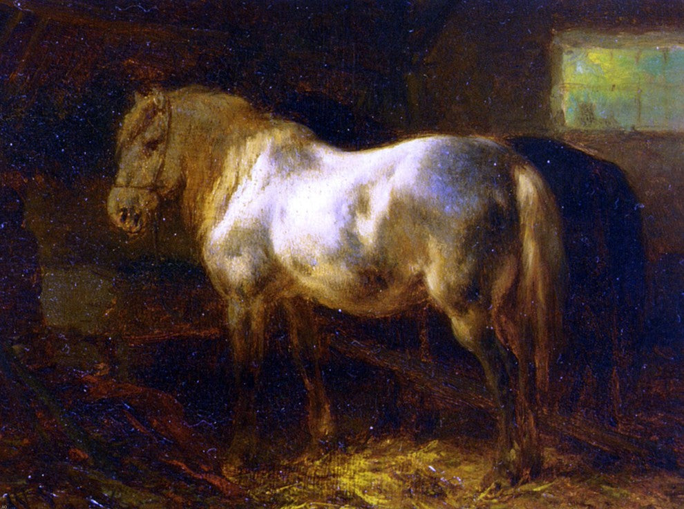 Wouter Verschuur Feeding the Horses in a Stable Wall Decal