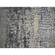 Cloud Gray Hand Knotted Abstract Design Wool and Silk Round Rug 9'10"x9'10"