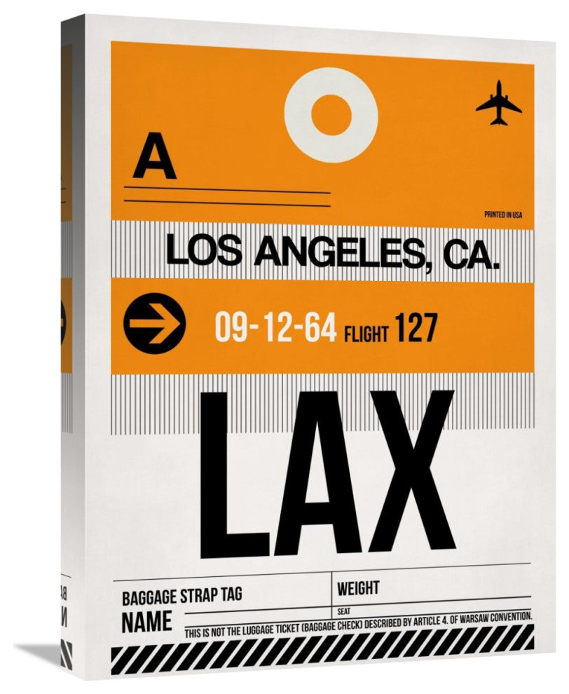 "LAX Los Angeles Luggage Tag 2" Fine Art Print