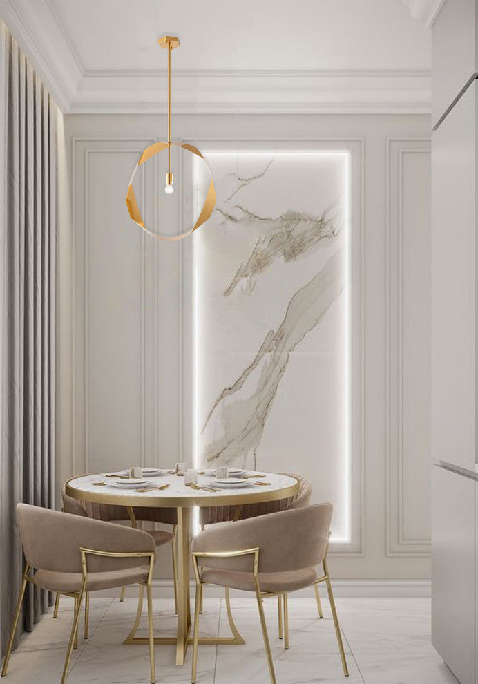 Bethel International LA40C20BR 1-Light Pendant, Antique Brass