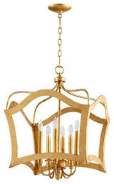 Cyan Design Milan Six Light Pendant, Gold Leaf