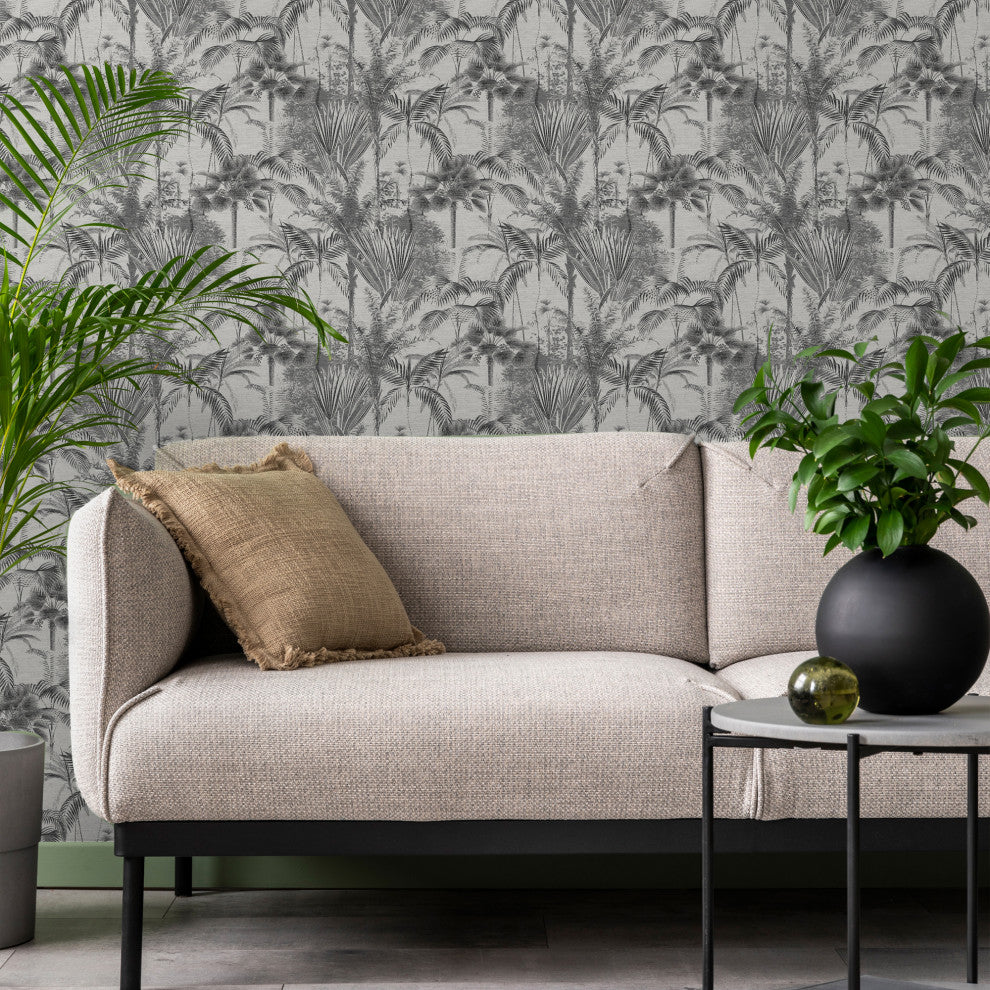 Jungle Texture Wallpaper, Mono